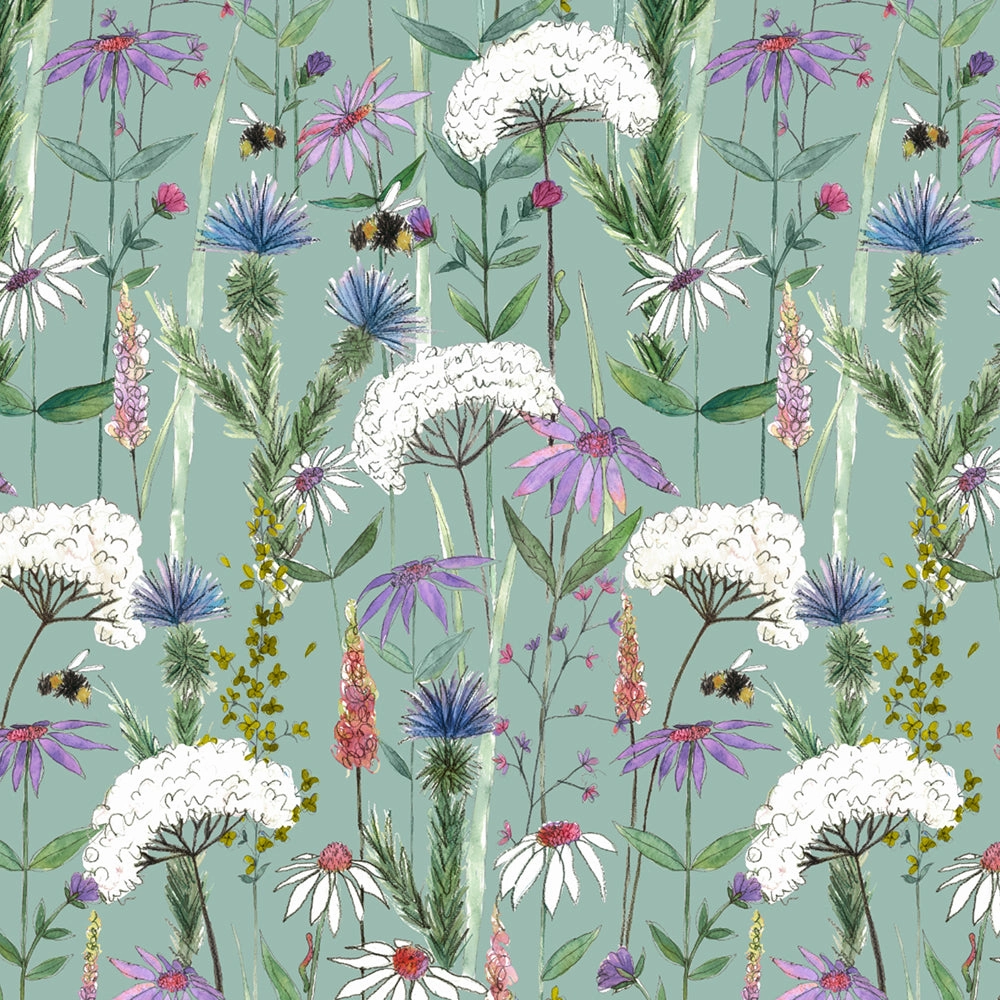 Hermione Printed Made to Measure Curtains Verde