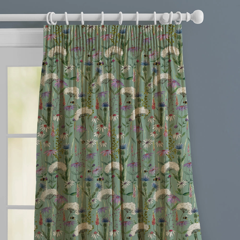 Hermione Printed Made to Measure Curtains Verde
