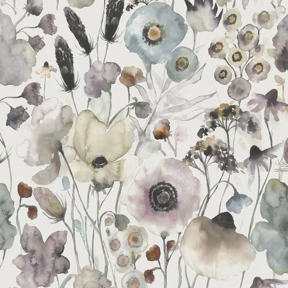 Hibbertia Linen Printed Made to Measure Curtains Haze