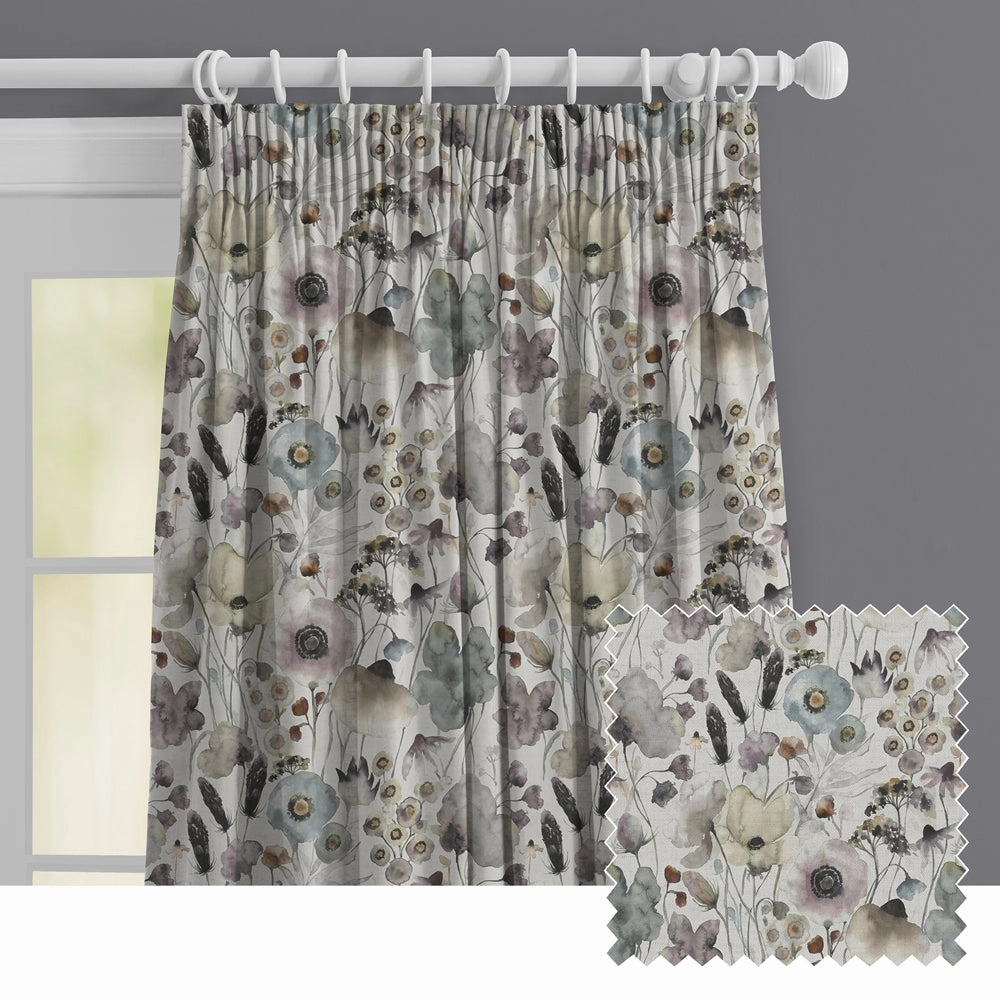 Hibbertia Linen Printed Made to Measure Curtains Haze patterned fashion rug  