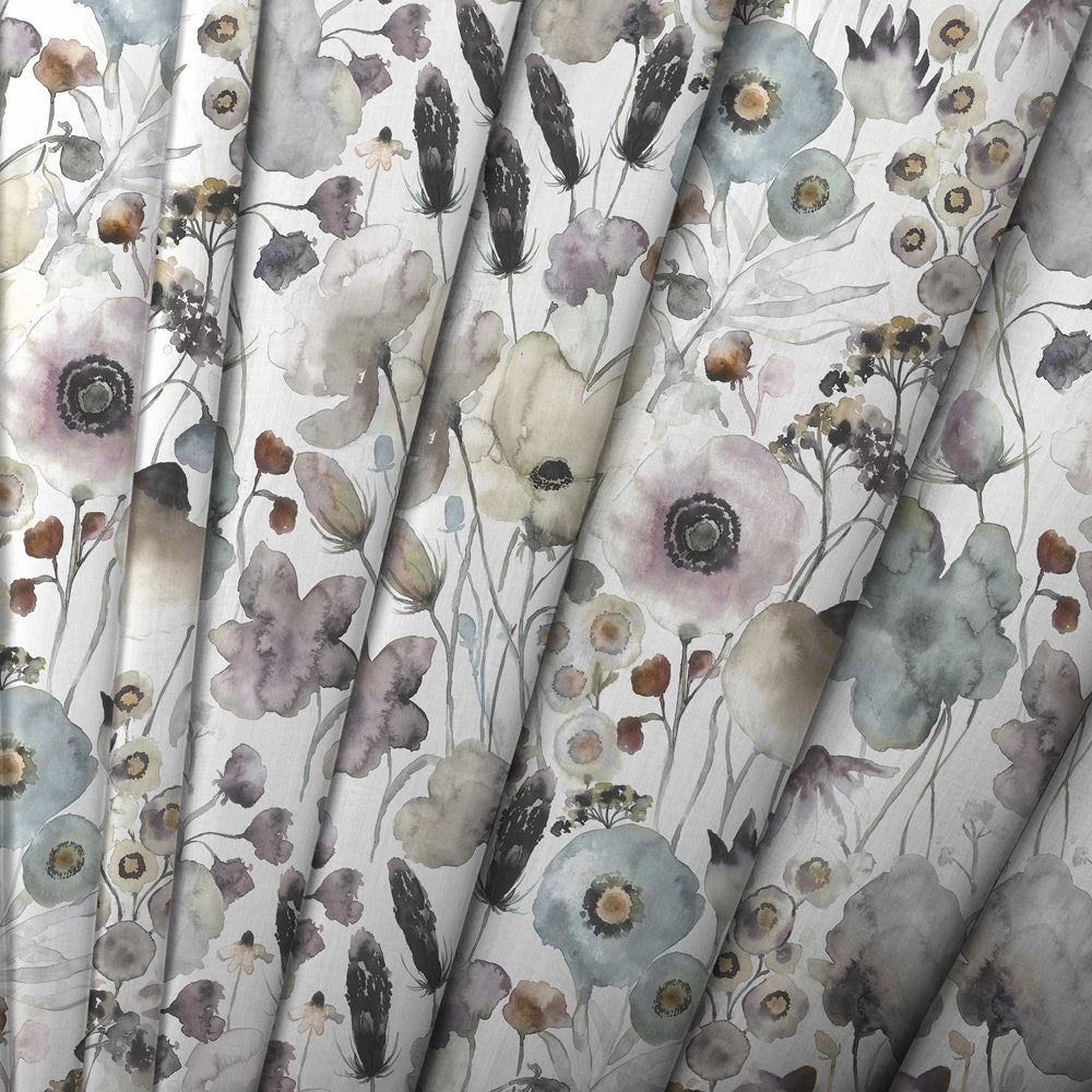 Hibbertia Linen Printed Made to Measure Curtains Haze