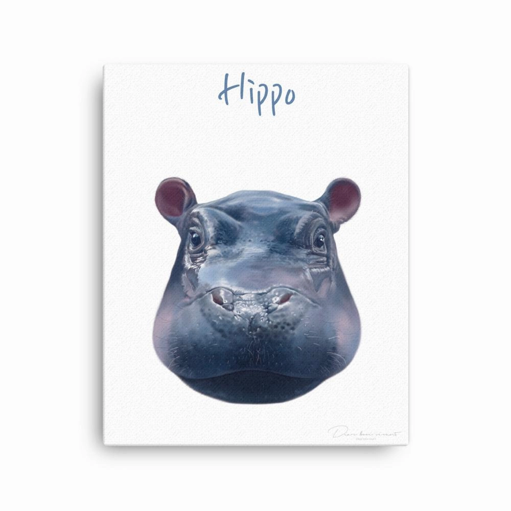 Hippo - canvas