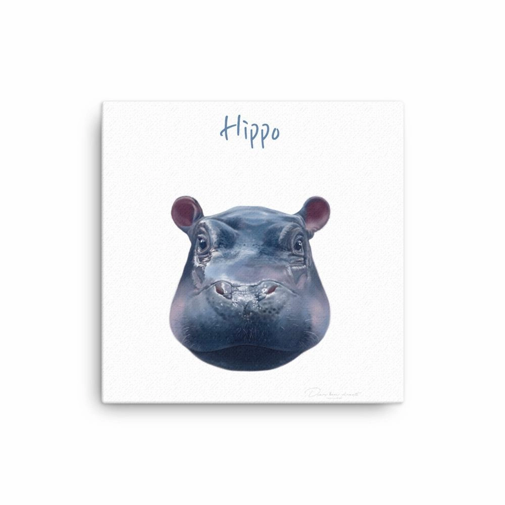Hippo - canvas