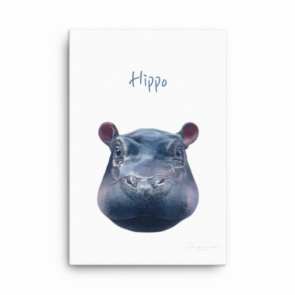 Hippo - canvas
