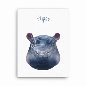 Hippo - canvas canvas mural art