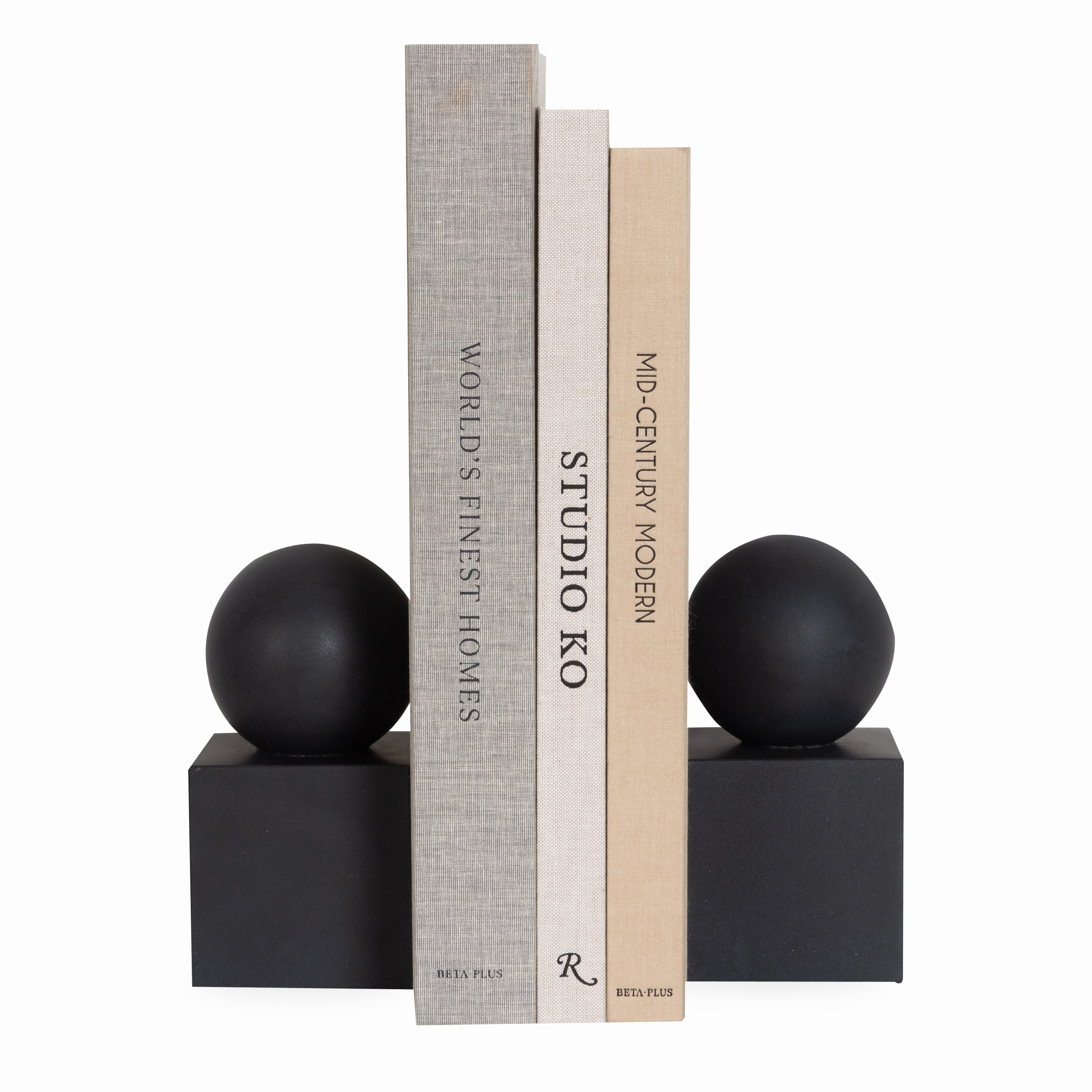Honed Marble Bookends