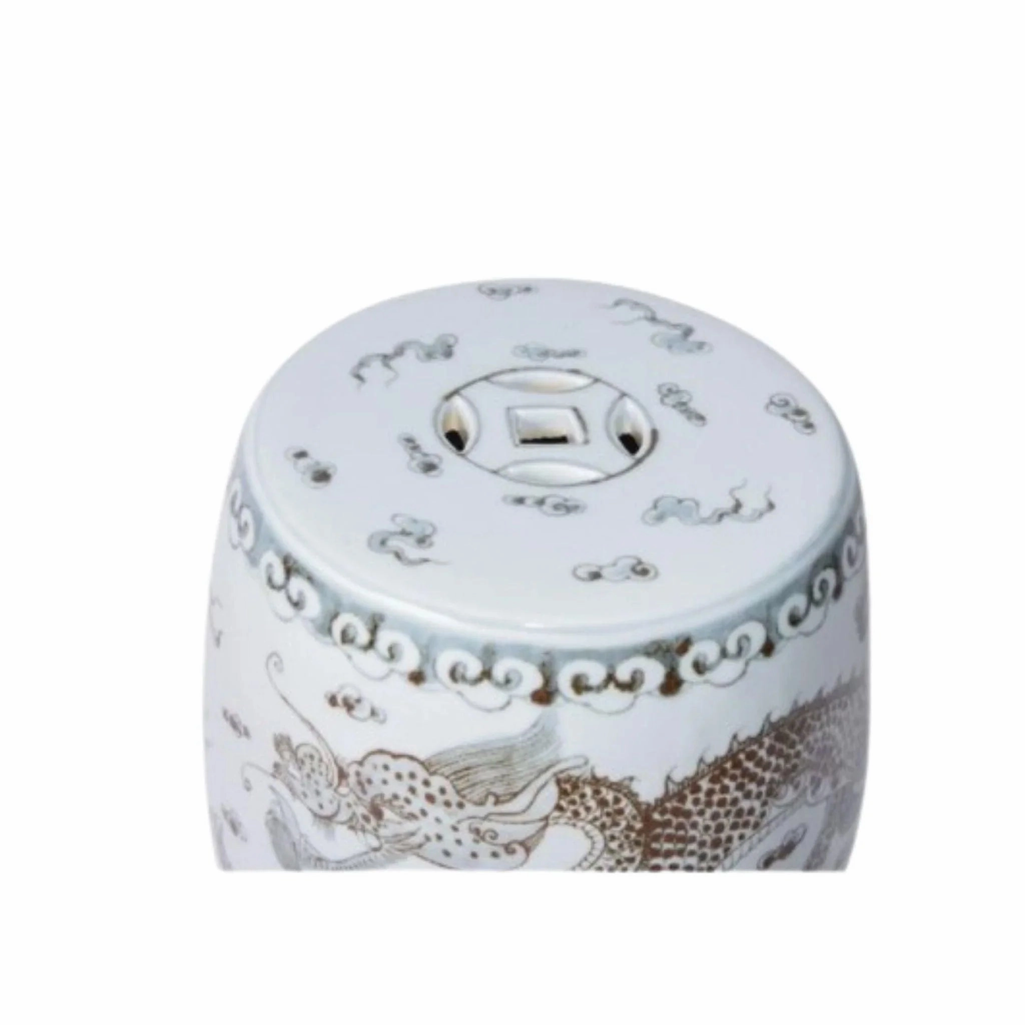 Hong Wu Dragon Porcelain Garden Stool
