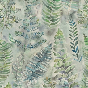 Honister Printed Cotton Fabric (By The Metre) Teal elegant table cloth  