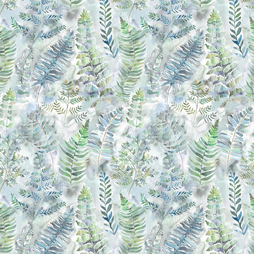 Honister Printed Cotton Fabric (By The Metre) Teal