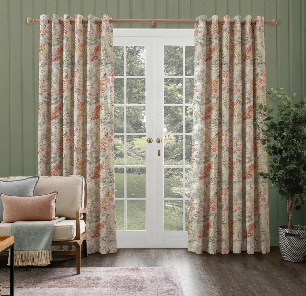 Honister Printed Made to Measure Curtains Russett
