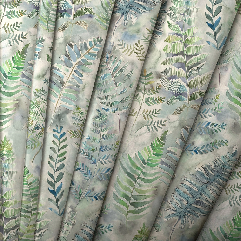 Honister Printed Made to Measure Curtains Teal