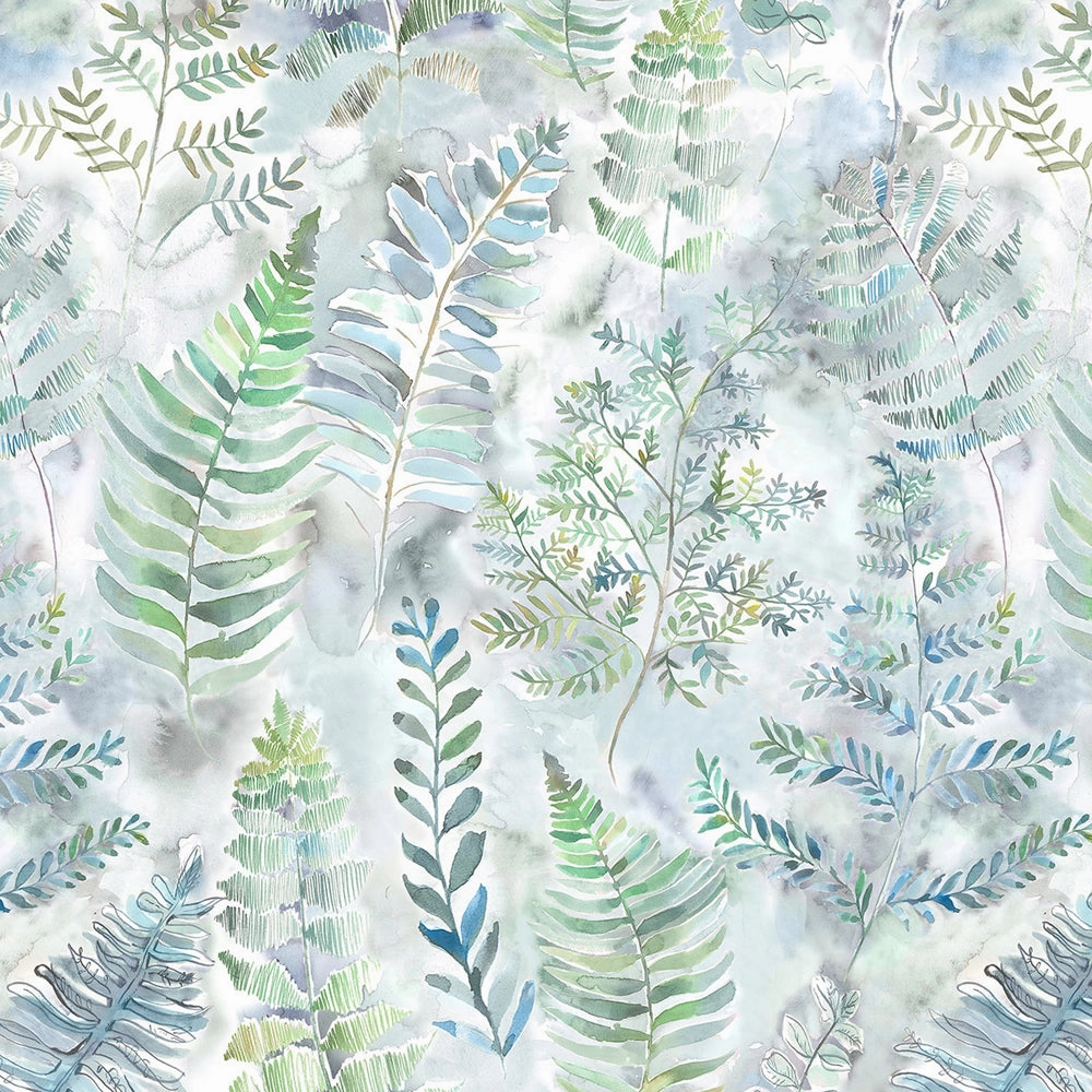 Honister Printed Made to Measure Curtains Teal