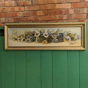 HORIZONTAL FLORAL STILL LIFE OIL PAINTING classic mural painting