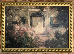 HORIZONTAL GOLD FRAME WITH AS IS PAINTING classic mural painting