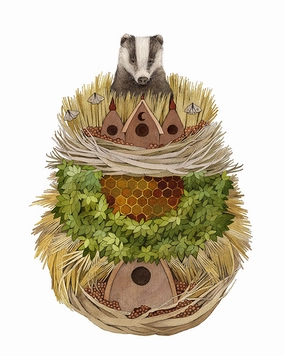 House of Badger - Art Print framed wall decor