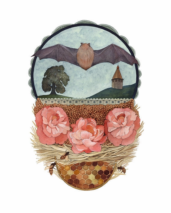House of Bat - Art Print framed wall decor