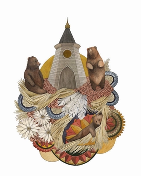 House of Bear - Art Print framed wall decor