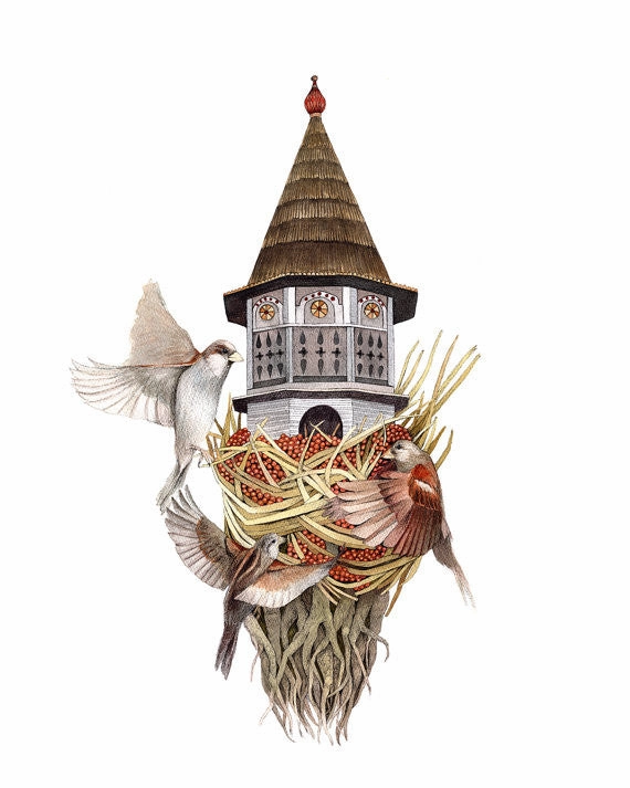 House of Sparrow - Art Print framed wall decor