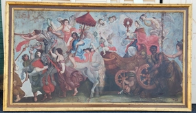 HUGE 17TH CENTURY OIL PAINTING AFTER RUEBENS classic mural painting