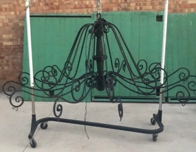 HUGE IRON CHANDELIER FRAME interior room decor