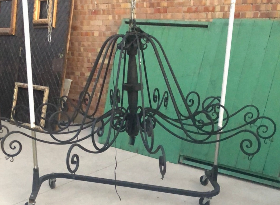 HUGE IRON CHANDELIER FRAME