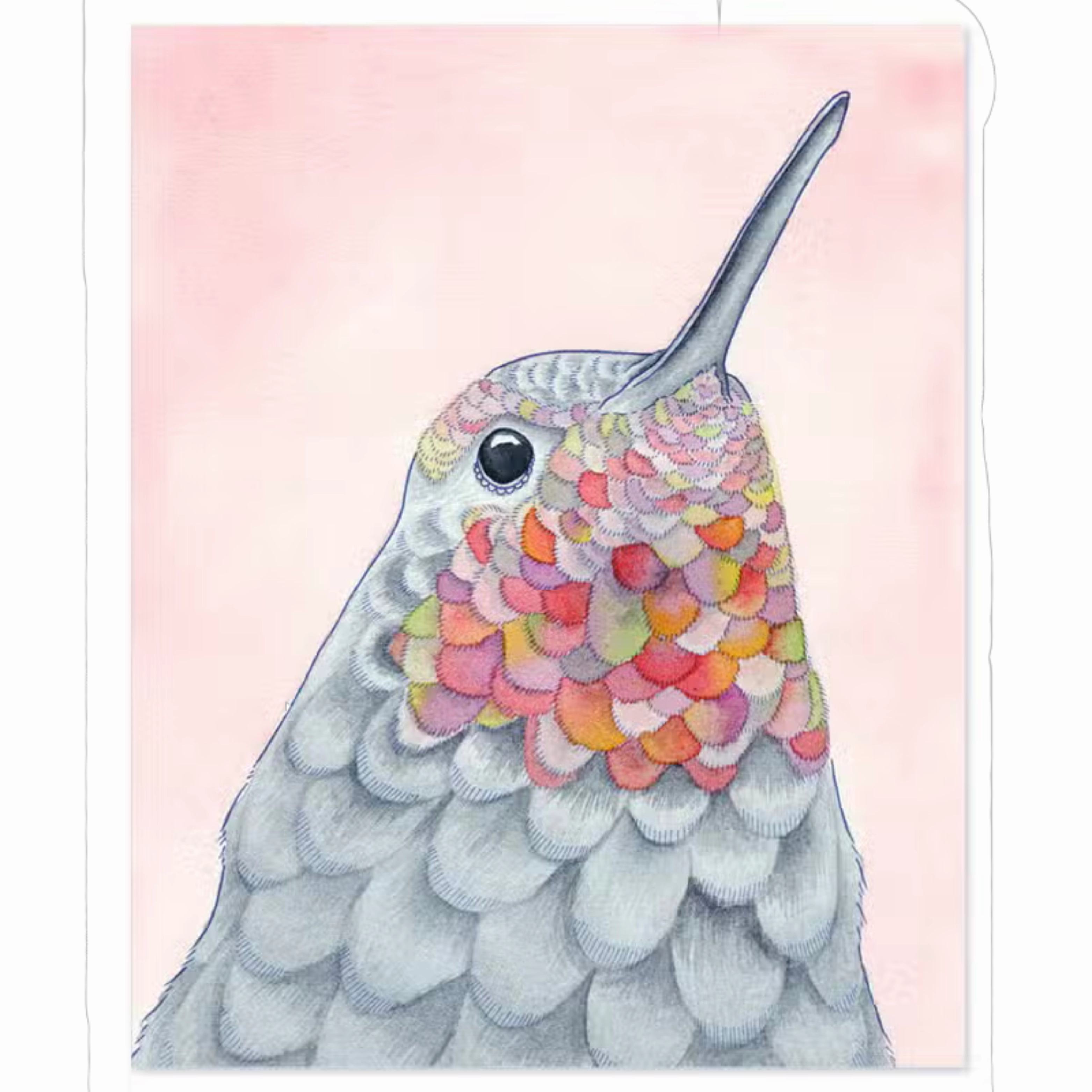 Hummingbird Art Print framed wall decor