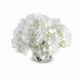 Hydrangea Arrangement in White home display ornament