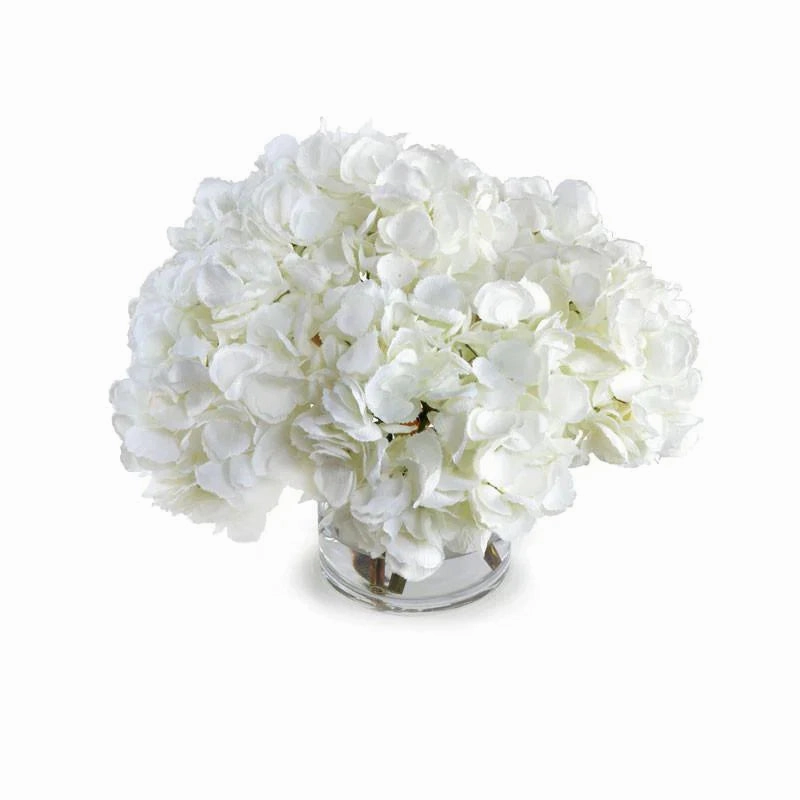 Hydrangea Arrangement in White home display ornament