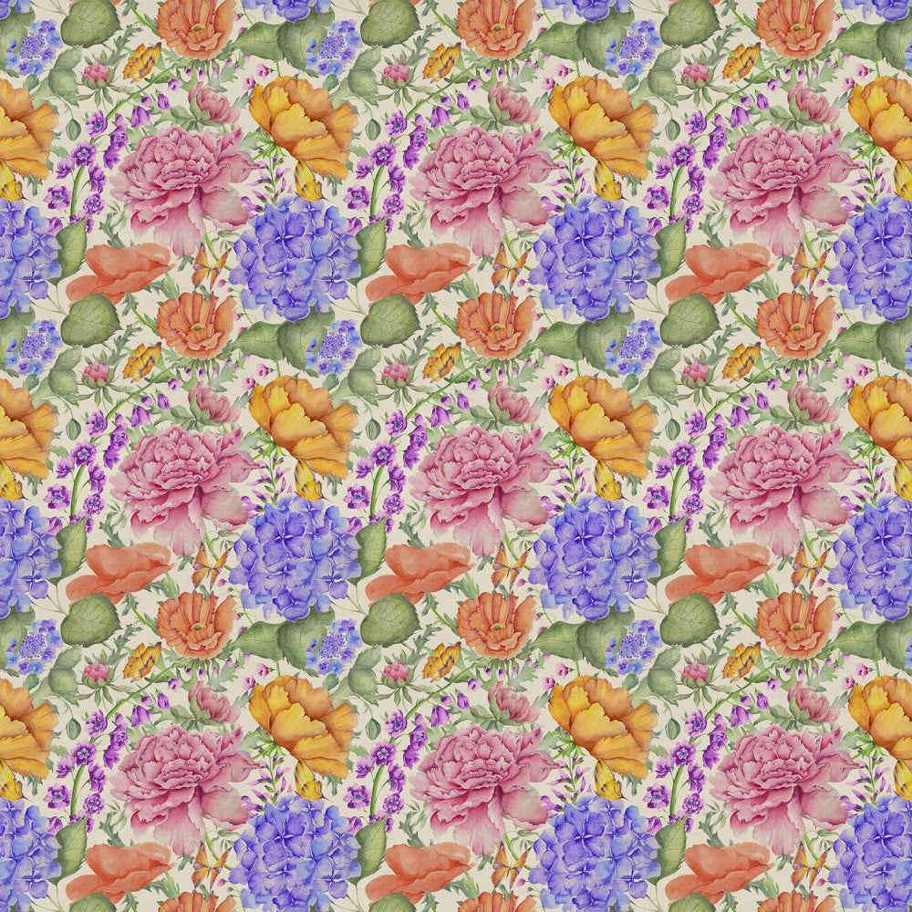 Idalia Mini Printed Cotton Fabric (By The Metre) Fuchsia