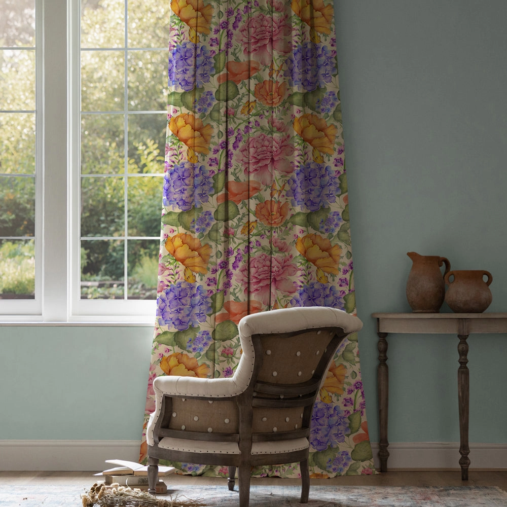 Idalia Mini Printed Cotton Fabric (By The Metre) Fuchsia