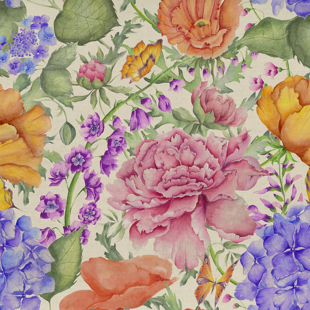 Idalia Mini Printed Cotton Fabric (By The Metre) Fuchsia elegant table cloth  