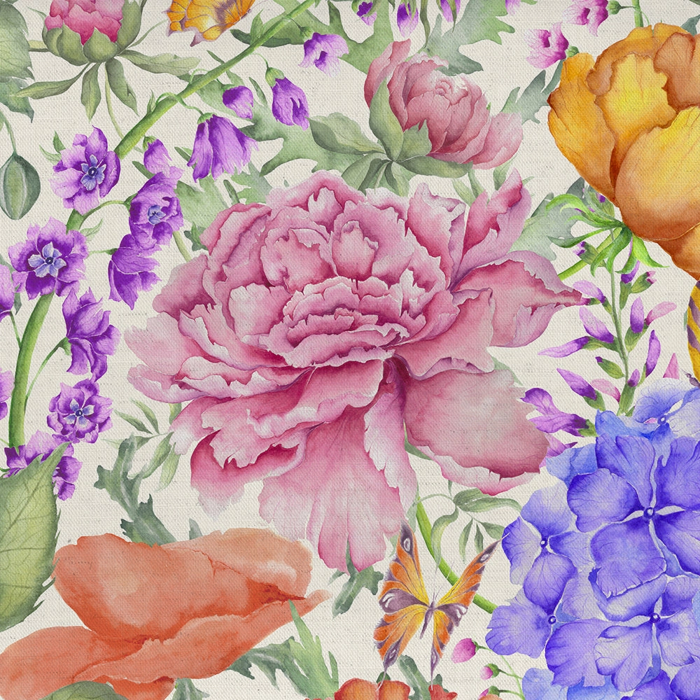 Idalia Printed Cotton Fabric (By The Metre) Fuchsia elegant table cloth  