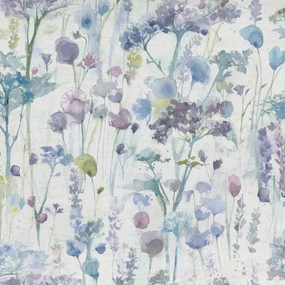 Ilinizas Printed Cotton Fabric (By The Metre) Violet elegant table cloth  