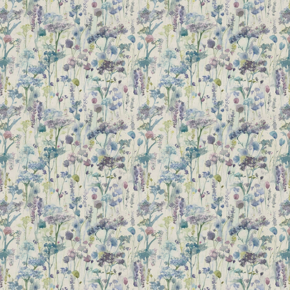 Ilinizas Printed Cotton Fabric (By The Metre) Violet Natural