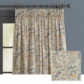 Ilinizas Printed Made to Measure Curtains Clementine Natural patterned fashion rug  