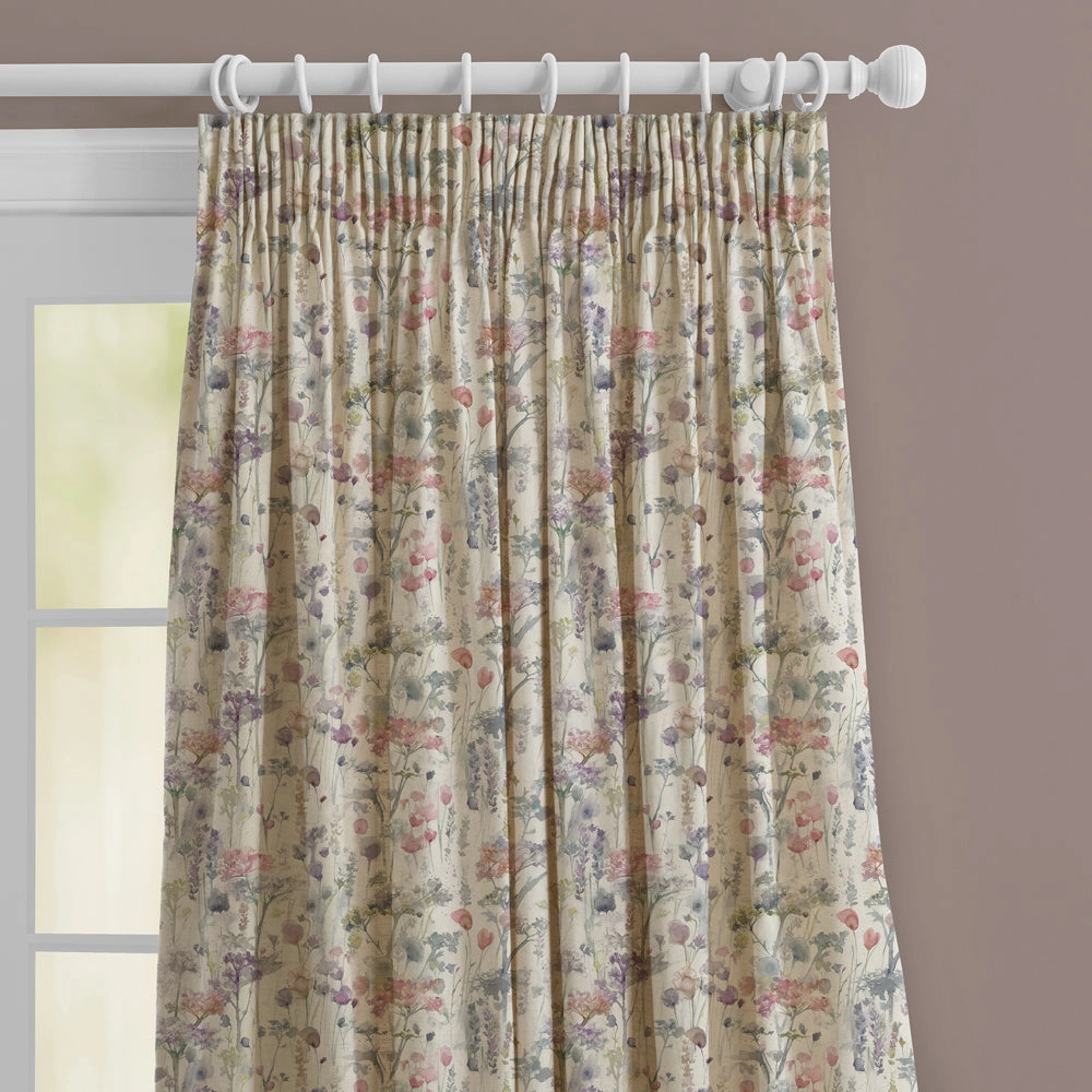 Ilinizas Printed Made to Measure Curtains Coral Natural