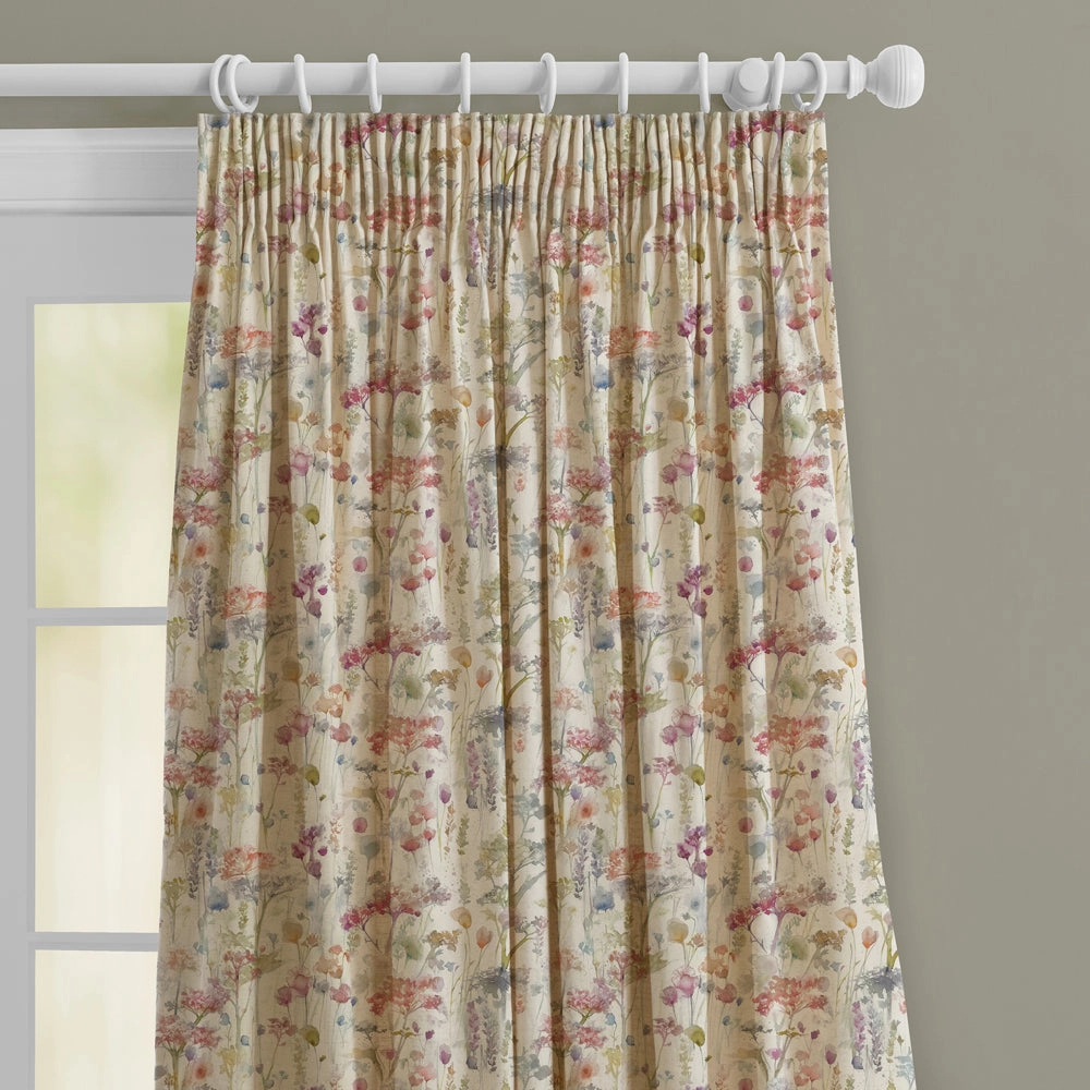 Ilinizas Printed Made to Measure Curtains Poppy Natural