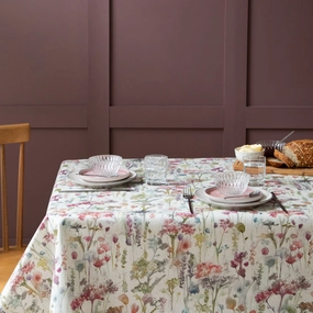 Ilinizas Printed Oil Cloth Fabric (By The Metre) Poppy elegant table cloth  