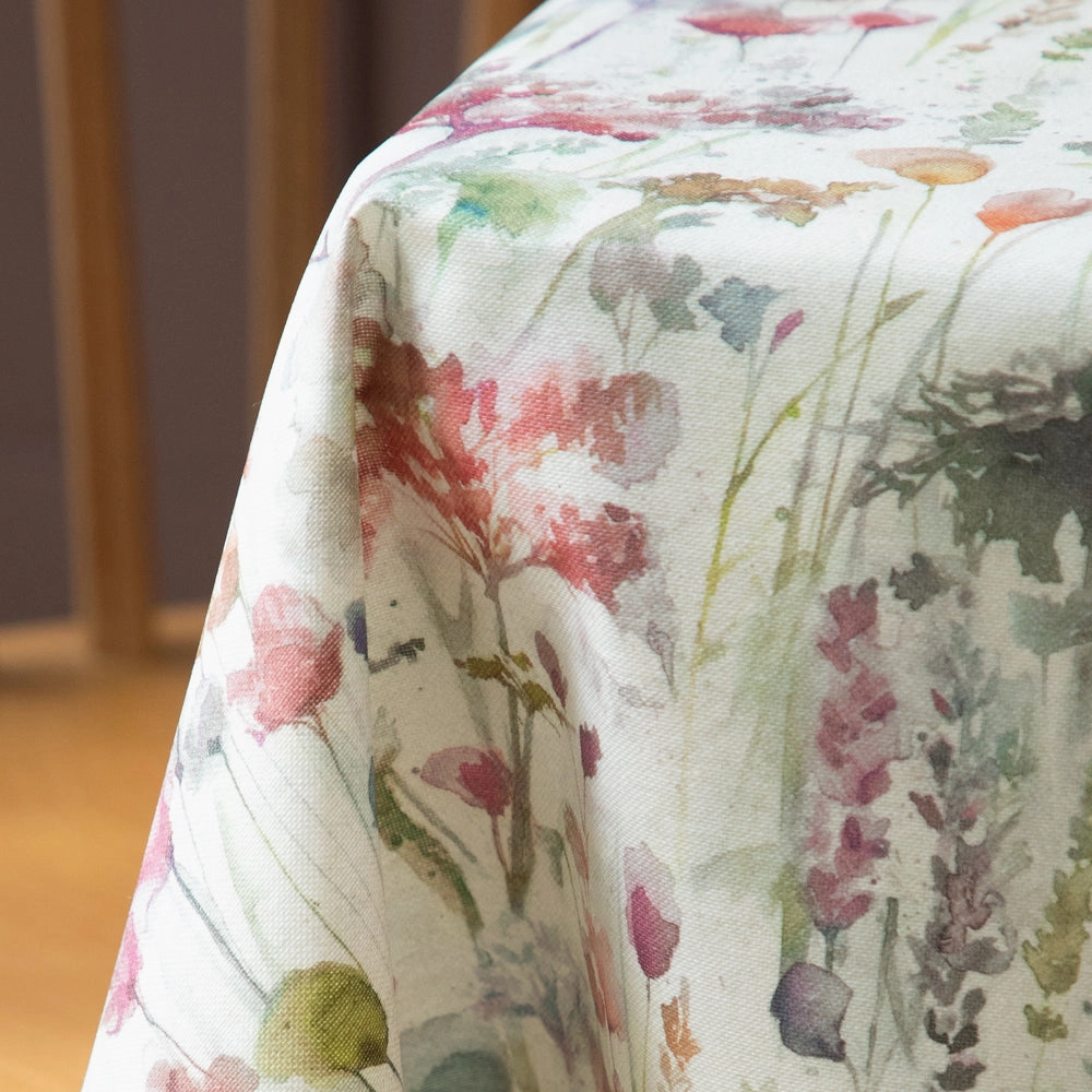 Ilinizas Printed Oil Cloth Fabric (By The Metre) Poppy