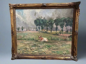 IMPASTO COW PAINTING classic mural painting