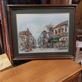 IMPRESSIONIST ASIAN STREET SCENE OIL PAINTING classic mural painting