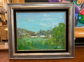 IMPRESSIONIST LANDSCAPE OIL PAINTING ON CANVAS SIGNED BOSTEILS classic mural painting