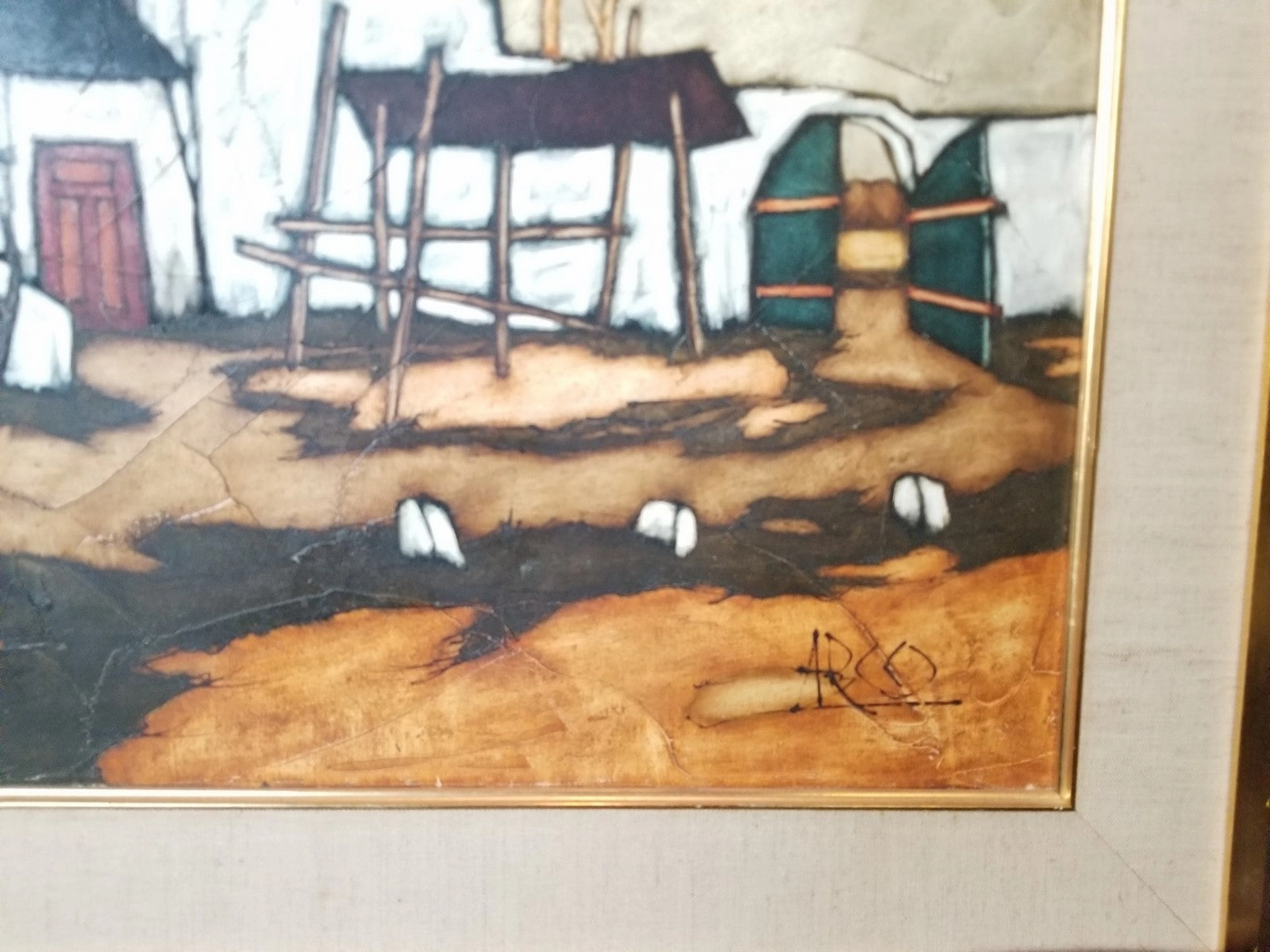IMPRESSIONIST OIL PAINTING OF A HOUSE