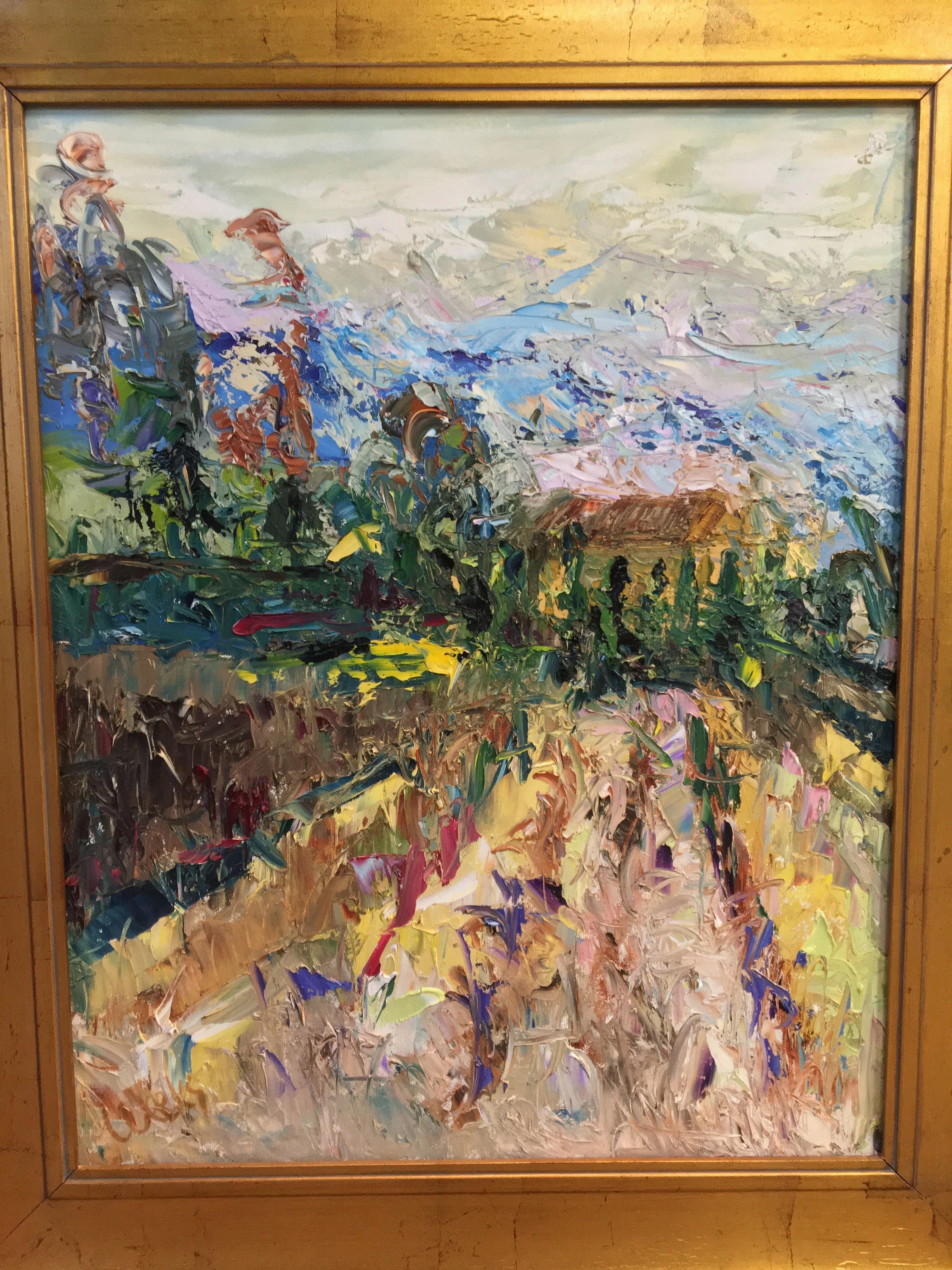 IMPRESSIONIST OIL PAINTING OF WINERY BY TRISH WEEKS