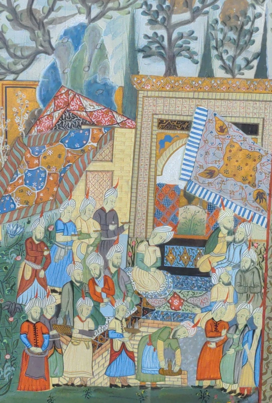 INDIAN PAINTING IN THIN GOLD FRAME
