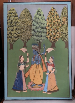 INDIAN PESHWA PAINTING classic mural painting