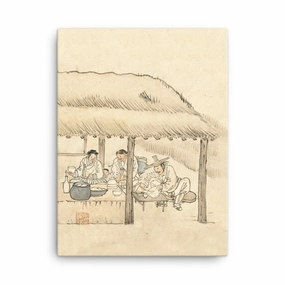 Inn, Kim Hong-do - canvas canvas mural art