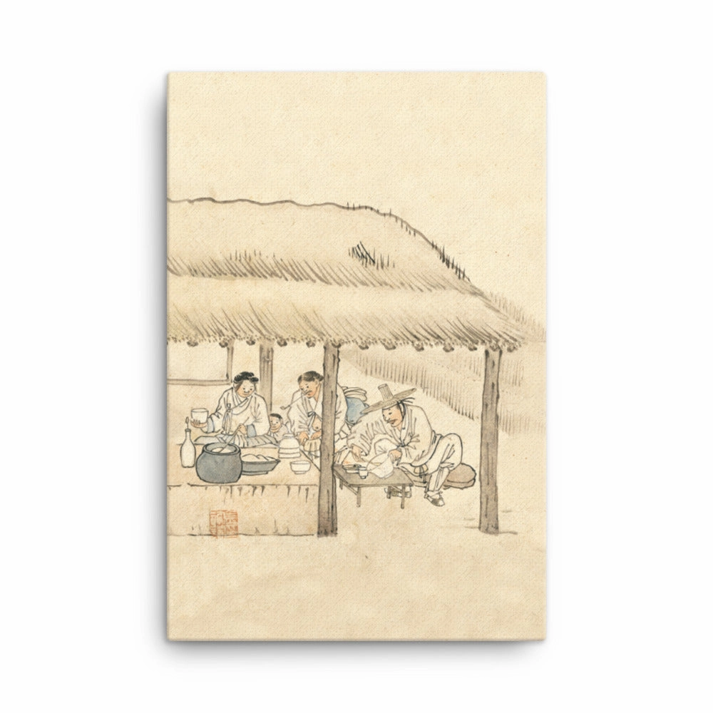 Inn, Kim Hong-do - canvas