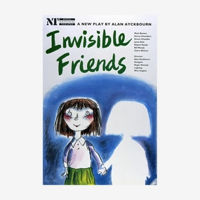 Invisible Friends 1991 Print vintage woodcut wallpaper