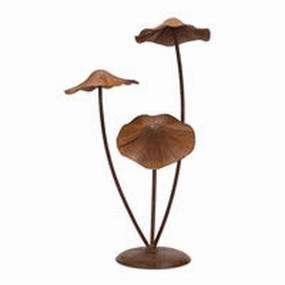 Iron 3 Mushroom Decor 18" H interior room decor